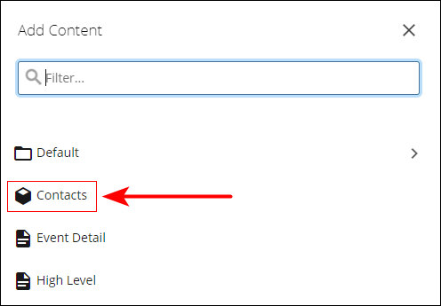 Contacts asset factory