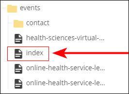 Events aggregate in site tree