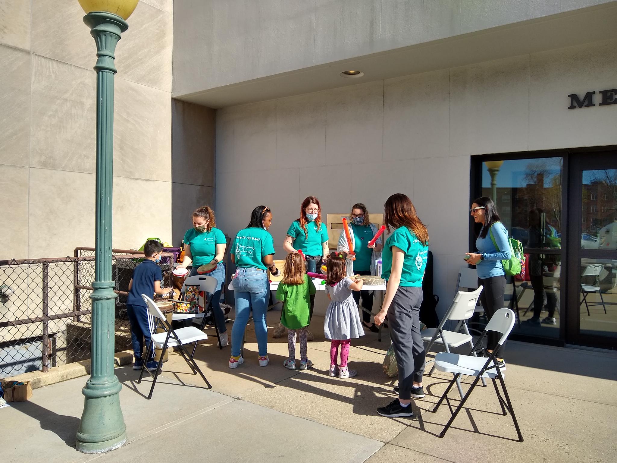 music therapy students at event