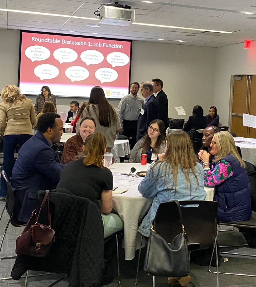 Attendees at the Molloy School of Business nonprofit conference