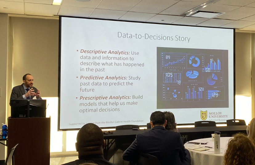 Dr. Dan Ball presenting Data and Decision-Making for Nonprofits