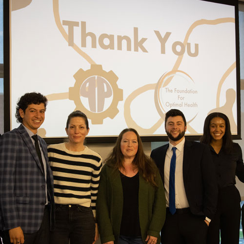 Molloy School of Business students with their capstone clients