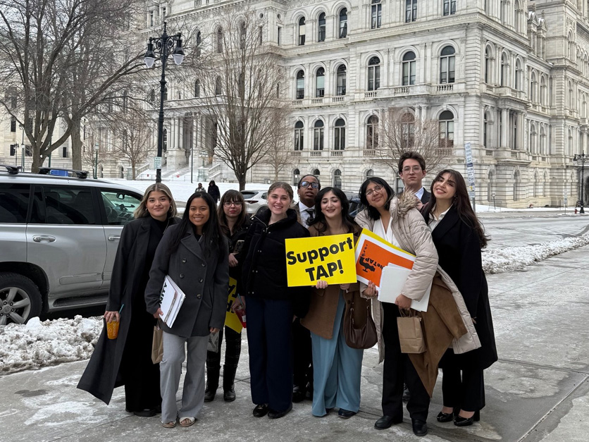 Molloy University students the Commission on Independent Colleges and Universities (CICU) Annual Advocacy Day