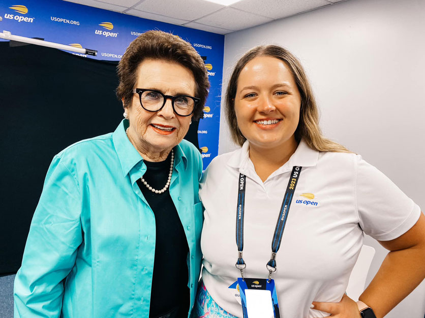 Bernadette Conway with Billie Jean King