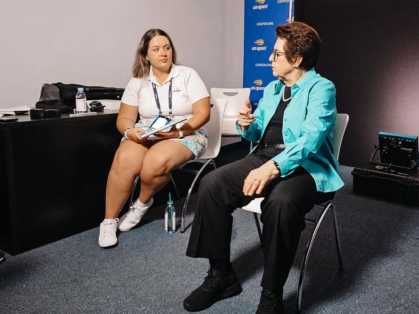 Bernadette Conway with Billie Jean King