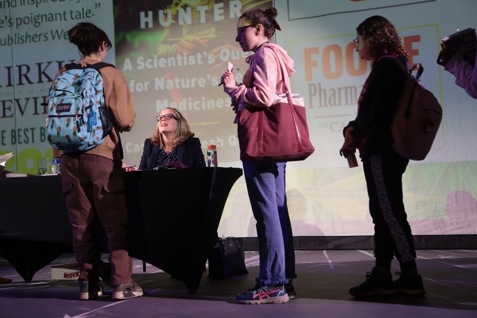 Students book signing