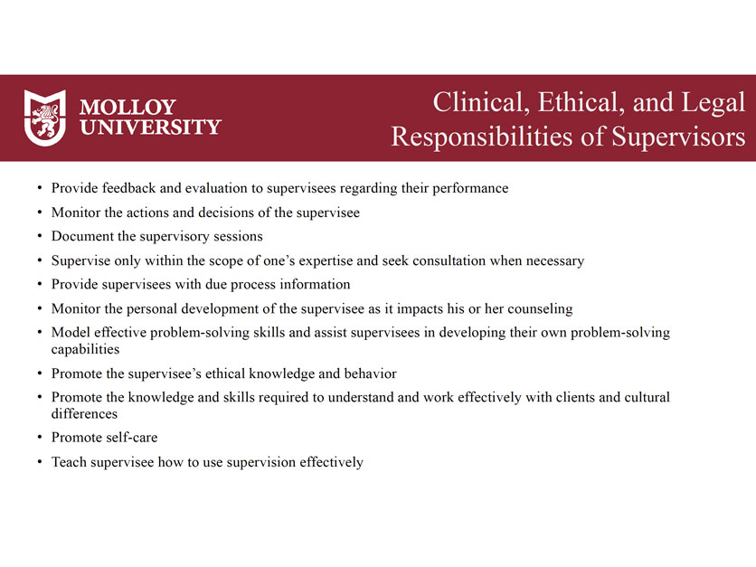 Clinical Supervisor Training Gallery Slide 35